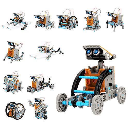 Ulikey Robot Juguete para Niños, 12 en 1 Kit de Ciencia, Kit de Construcción Robot Solar, DIY Juguete Educativo, Regalos Creativo para Niños de 8 a 12 Años (B)