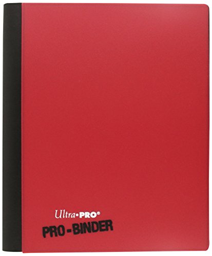 Ultra Pro-E-84025 4-Pocket Red & White Flip Pro-Binder, Color Red and White, (84025)