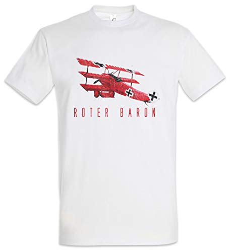 Urban Backwoods Roter Baron Hombre T-Shirt Blanco Talla 3XL