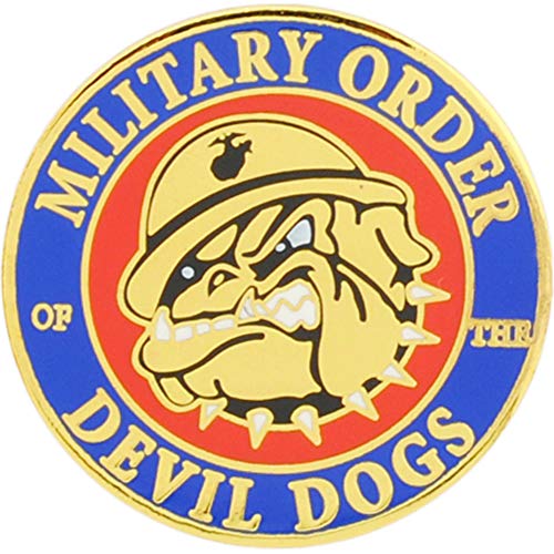 U.S. Marines, Military Order Devil Dogs - Original Artwork, Expertly Designed Pin - 1"