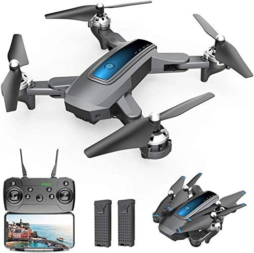UYZ Mini dron Plegable con cámara HD 720P FPV WiFi RC Quadcopter con Control de Voz, Control de Gestos, trayectoria de Vuelo, Seguimiento Inteligente, rotación de Alta Velocidad, Volteretas 3D,