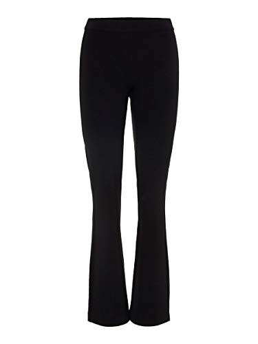 Vero Moda Vmkamma NW Flared Jersey Pant Noos Pantalones, Negro (Black Black), 34/ L30 (Talla del Fabricante: X-Small) para Mujer