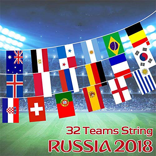 Vrupi - Banderas extragrandes de la Copa del Mundo de la FIFA 2018, para Fiestas, Bares, Clubes, etc.