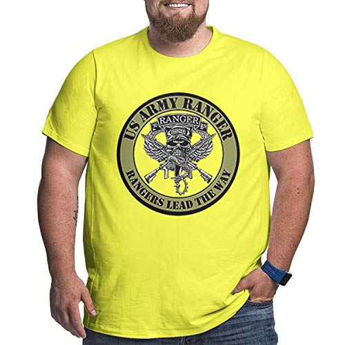VV & NO US Army Rangers Men's Boys Big Size Short Sleeve Hoodies Slim Fit T-Shirt tee