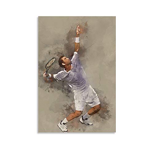 WODEWO Pete Sampras - Póster de tenis HD con diseño de estrella deportiva famosa de Pete Sampras (50 x 75 cm)