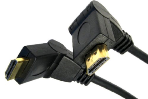 World of Data 3m v1.4 Cable HDMI con 180 Grados Que giran Plugs Giratorio Audio