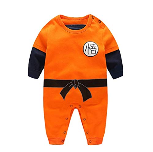 YEMOCILE Dragon Ball Z Diseño Bebé Niños niñas Romper Cosplay Disfraz Inspirado en Goku Infantil Equipar Mono Ropa