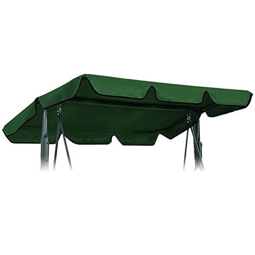 Yinettech - Sillón basculante, 192 x 133 cm, giratorio de tres plazas para dos sillas, color verde