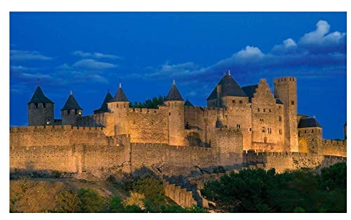 Yqgdss La Antigua Ciudad De Carcassonne En La Noche Rompecabezas De 1500 Piezas Juego De Desafío para Niños Rompecabezas De Desafío Rompecabezas De Alivio del Estrés para Niños