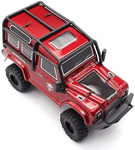 YQGOO Remote Control Car, 2.4G 4WD Electric Racing Car, 1/24 15KM/H Vehicle RC Rock Crawler Off Road Car, Gifts for Boys Girls Indoor Outdoor Game (Color : Red 3 Batteries)