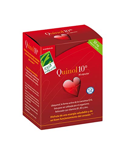 100% Natural Quinol 10 Ubiquinol Complemento Alimenticio, 50 mg - 90 Cápsulas