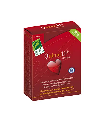 100% Natural Quinol 10 Ubiquinol Complemento Alimenticio,50 mg - 30 Cápsulas