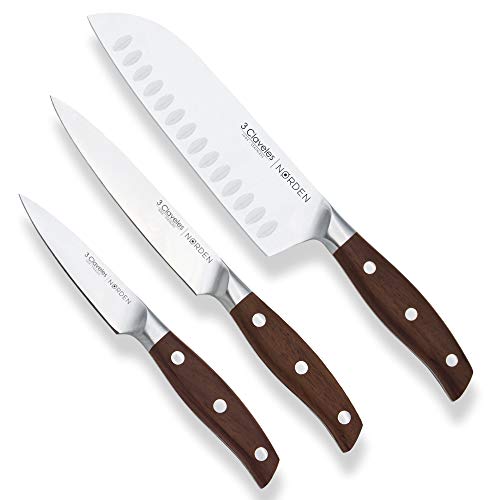 3 Claveles Juego de cuchillos cocina profesional de acero inoxidable Norden (28055)