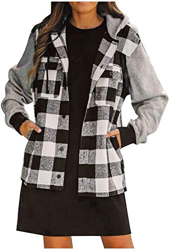 Abrigo Chinchilla de moda para mujer, con costuras casuales, estampado a cuadros, ropa de abrigo de visón con cremallera de invierno (color: mediano, tamaño: mediano)
