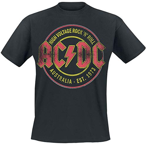AC/DC High Voltage - Rock 'N' Roll - Australia Est. 1973 Camiseta Negro 5XL