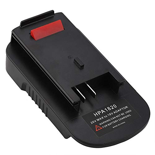 Adaptador de batería de 20 V Compatible con Black & Decker Batería de litio de 20 V para Black Decker 18V Herramientas de batería NiCad y NiMh Convertir herramienta de batería