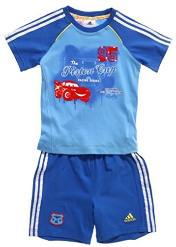 Adidas Juego de pantalones cortos Disney Cars Z29952 azul marino y azul solar (9-12 meses)
