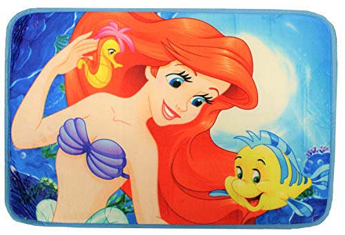 Alfombra de baño Varios Temas de Cine y televisión, Spider-Man, Cars, Ariel The Mermaid, Frozen, Mickey Mouse, Minnie Mouse, Alfombra de baño 40 x 60 cm para niños (Ariel)