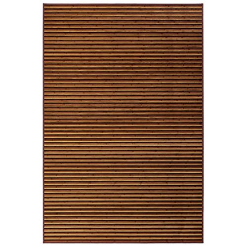 Alfombra de salón de bambú marrón de 200x300 cm - LOLAhome