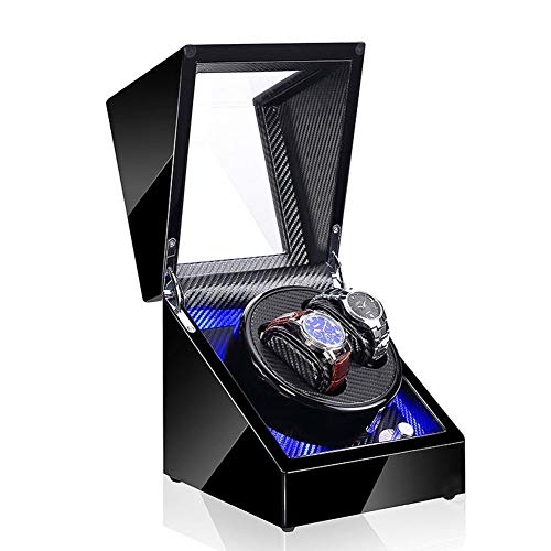 Automatico Watch Winder, Relojes Caja Giratoria con Cuz LED 5 Modos De Rotación Motor Silencioso Relojes Cajas De Almacenamiento - 9 Estilos (Color : I)
