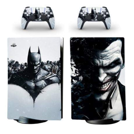 Batman PS5 Edición Digital Skin Sticker Decal Cover para PlayStation 5 Consola y Controladores PS5 Skin Sticker Vinilo