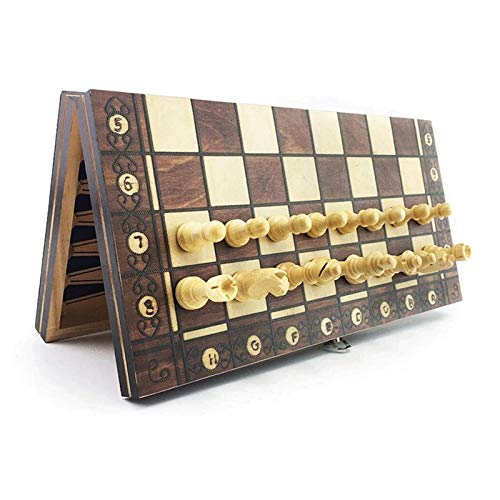BKWJ Ajedrez, Junta de ajedrez Juego de ajedrez 3 en 1 Juego de ajedrez Antiguo ajedrez Juego de ajedrez Conjunto de ajedrez de Madera Pieza de ajedrez Juegos Casuales ( Size : 44 X 44cm )