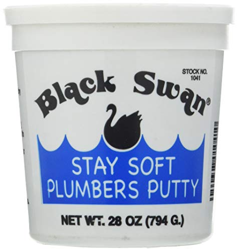 Black Swan PUT2 - Masilla de fontanería, color blanco, 1,75 lb