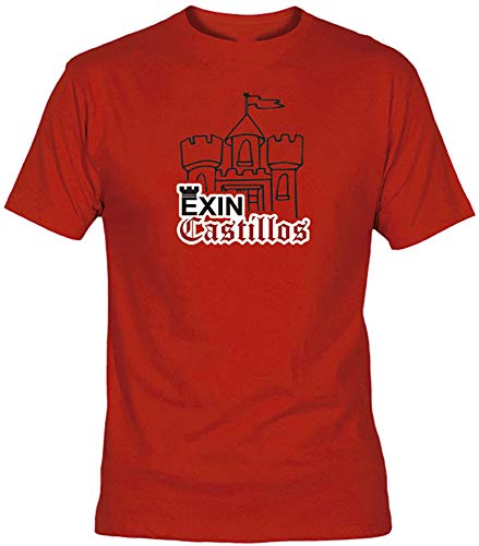 Camisetas EGB Camiseta Exín Castillos Adulto/niño ochenteras 80´s Retro (L, Rojo)