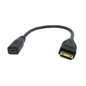 Chenyang Cable adaptador tipo D Micro HDMI v1.4 hembra a tipo C Mini HDMI macho 10 cm