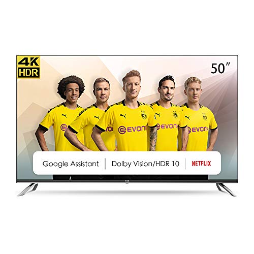 CHiQ Televisor Smart TV LED 50", Resolución 4K UHD, HDR10/HLG, Android 9.0, WiFi, Bluetooth, Netflix, Prime Video, HDMI, USB - U50H7A