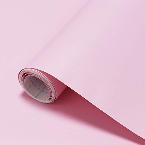 CiCiwind Papel pintado autoadhesivo para muebles, color rosa, para decoración de pared o salón, vinilo resistente al agua, 45 x 300 cm