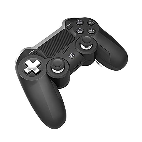 Controlador de juegos, inalámbrico Bluetooth Joystick Abs Touch-pad para Ps4 Pc Game Joystick Pc, Dual Vibration Playing para PC / teléfonos android, Tv Box Negro para Playstation 4 Console Tabletas