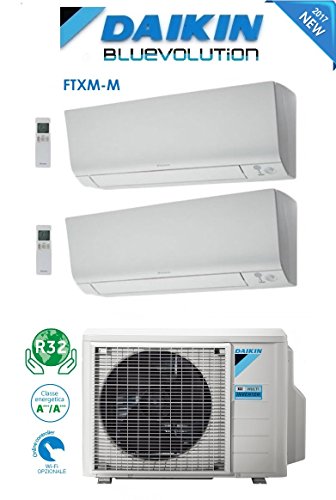 Daikin - Climatizador aire acondicionado Dual Split Inverter, 12000 + 12000 BTU/h, Bluevolution A+++
