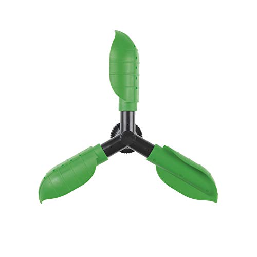 EASYmaxx - Aspersor de jardín con Manguera Flexible de 2 m, rotación de 360 ° y Accesorio de Niebla pulverizadora, Adaptador de Acoplamiento para mangueras de jardín comunes [Verde/Negro]