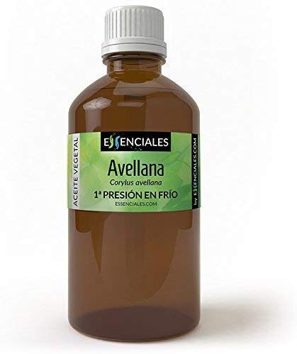 Essenciales - Aceite Vegetal de Avellana, 100% Puro, 100 ml | Aceite Vegetal Corylus Avellana, 1ª Presión Frío