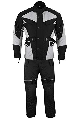German Wear - Traje de 2 piezas para moto, tejido Cordura, chaqueta y pantalones