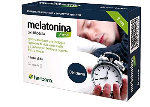Herbora Melatonina Forte con Rhodiola 1Mg. 30Cap 1 Unidad 200 g