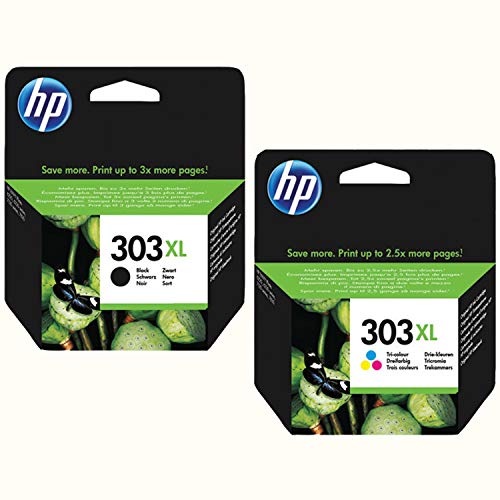 HP 303XL Juego de cartuchos de tinta originales para HP Envy Photo 6230, 7100, Serie 7130, 7134, 7800, Serie 7830, 7834