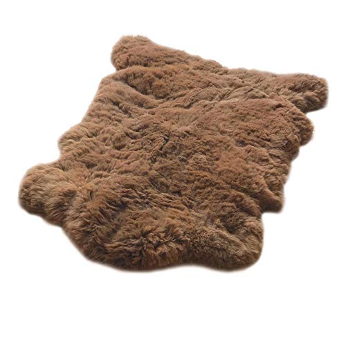 Incari auténtica piel de alpaca como alfombra o manta de sofá, fabricación concienzuda, muy suave y esponjosa.