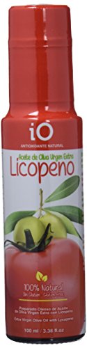 iO Aceite de Oliva Virgen Extra con Licopeno Antioxidante Natural - Paquete de 20 x 100 ml