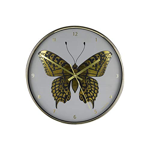 JONES CLOCKS®. Reloj de Pared de la Academia, Reloj de Pared con Esfera de lámina metálica Decorativa, para Cocina/casa/salón de 30 cm.