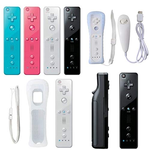 KPBHD For Nintendo Wii 2 en 1 Sistema inalámbrico Bluetooth Gamepad Control Remoto SINC Joystick (Color : Sky Blue)