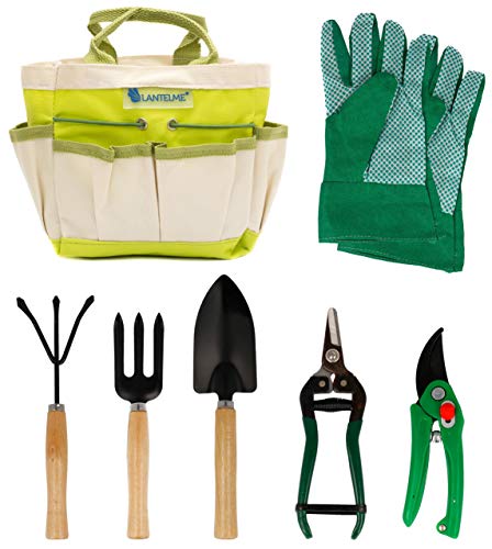 Lantelme 5124 Plantas/Jardín Juego de herramientas con maletín de poliéster/metal/madera 7 piezas)