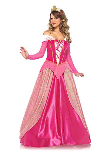 Leg Avenue-Pink Princess Aurora Fancy Dress Costume (Small/UK 6-8, 2-Piece) Mujer, Color Rosa, (EUR34-36) (85612)