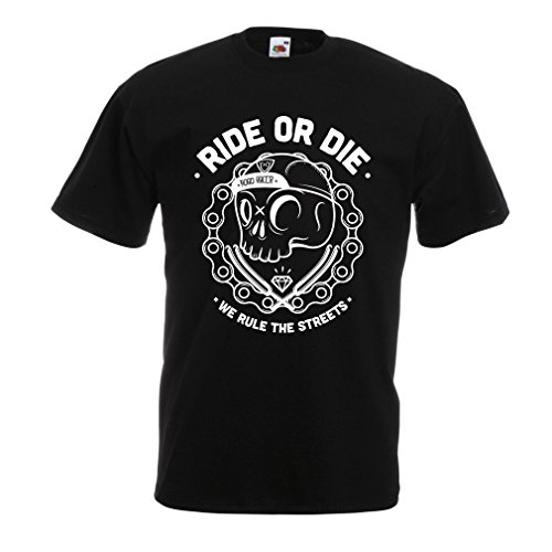 lepni.me N4611 Camiseta Ride or Die (XXXX-Large Negro Multicolor)