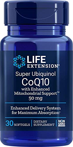 Life Extension Súper Ubiquinol Coq10 con Enhanced Mitocondrial Textuales, 50 Mg - 30 Cápsulas 30 g