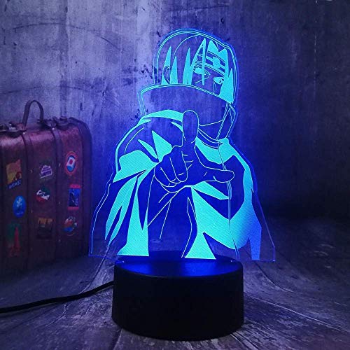 Luz de noche 3D Personaje de dibujos animados Ninja Legend Luz de noche LED 3D Mesa de comedor USB Luz para dormir Decoración de habitación Niños Niños Juguetes para niños