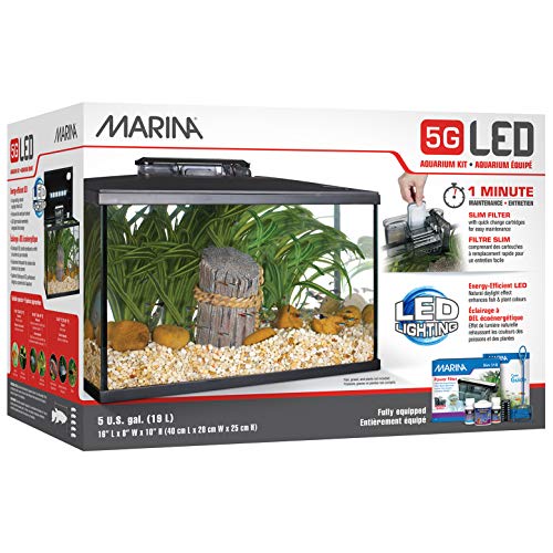 Marina Kit de Acuario con Iluminación LED 5G, 20 L