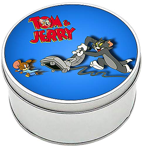 MasTazas Tom Y Jerry Tom and Jerry A Caja Redonda Lata Round Metal Tin Box