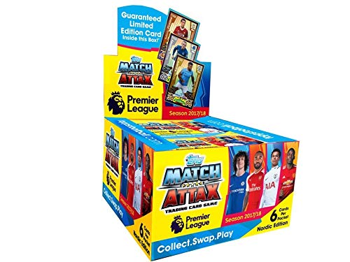 Match Attax Topps Premier League 2017/18 - Display mit 50 Booster - Nordic Edition